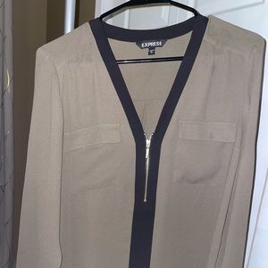 Long sleeve sheer blouse - Express - Medium